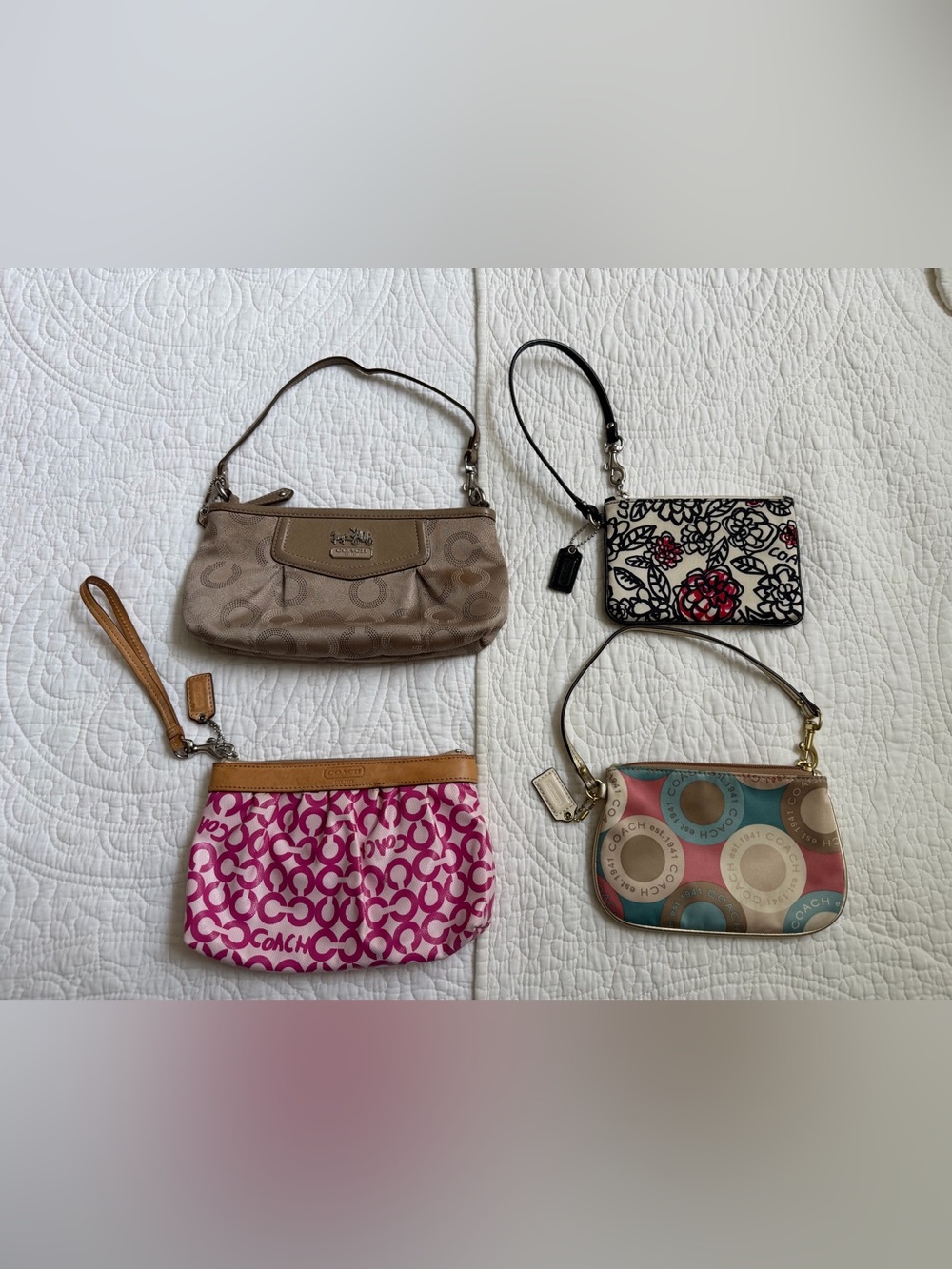 Coach wristlets LOT of 4